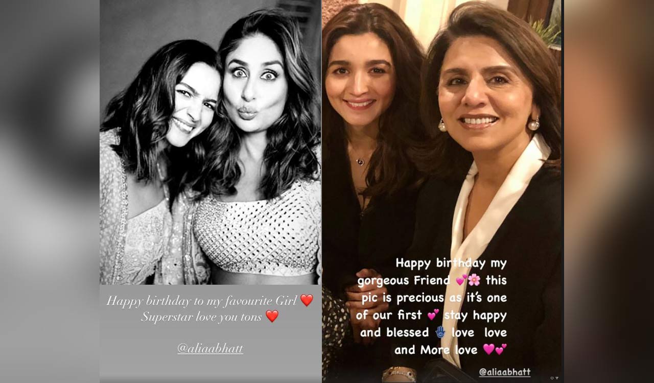 Kareena Kapoor and Neetu Kapoor share heartfelt birthday wishes for Alia Bhatt