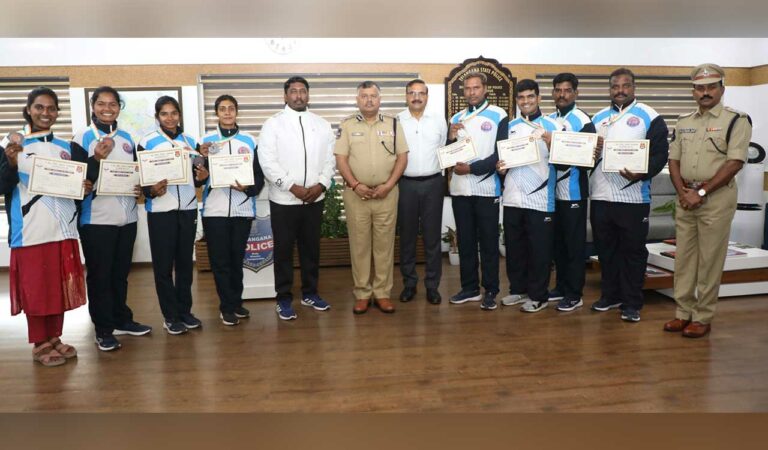 sports telangana cops bag medals in all india police kabaddi cluster