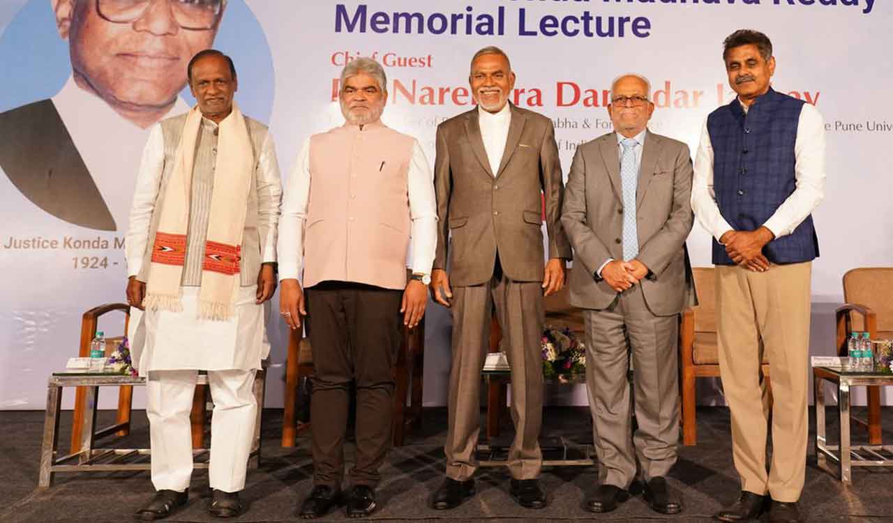 Former RS member Dr Narendra Jadhav delivers Justice Konda Madhava Reddy Memorial Lecture