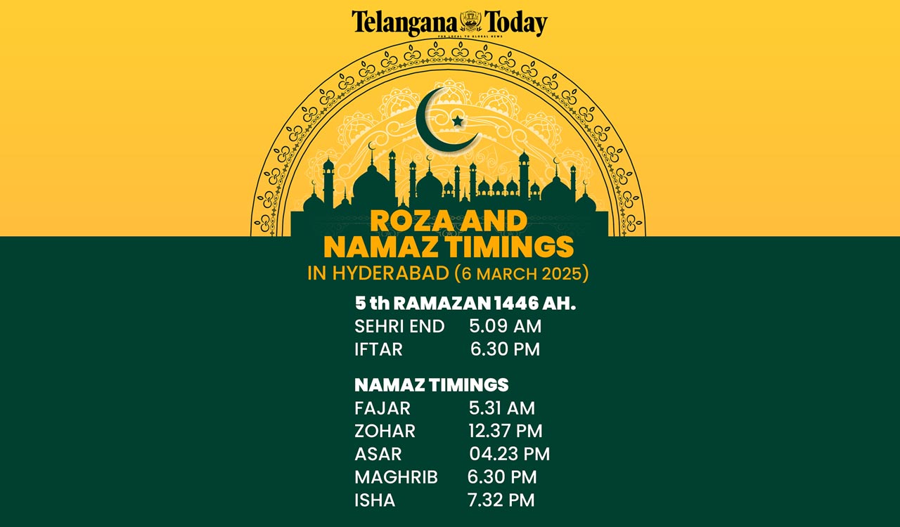 Namaz timings for March 6