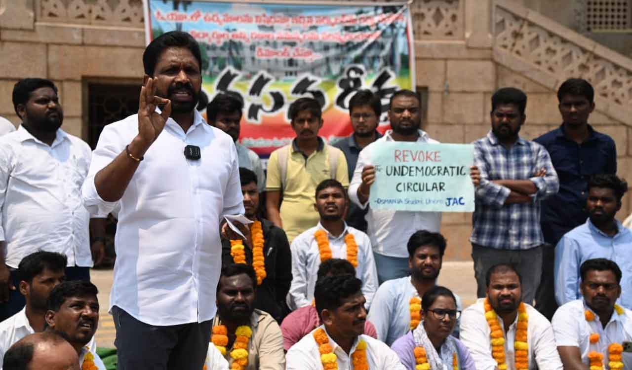 OU students protest against University management’s decision to ban protests on campus