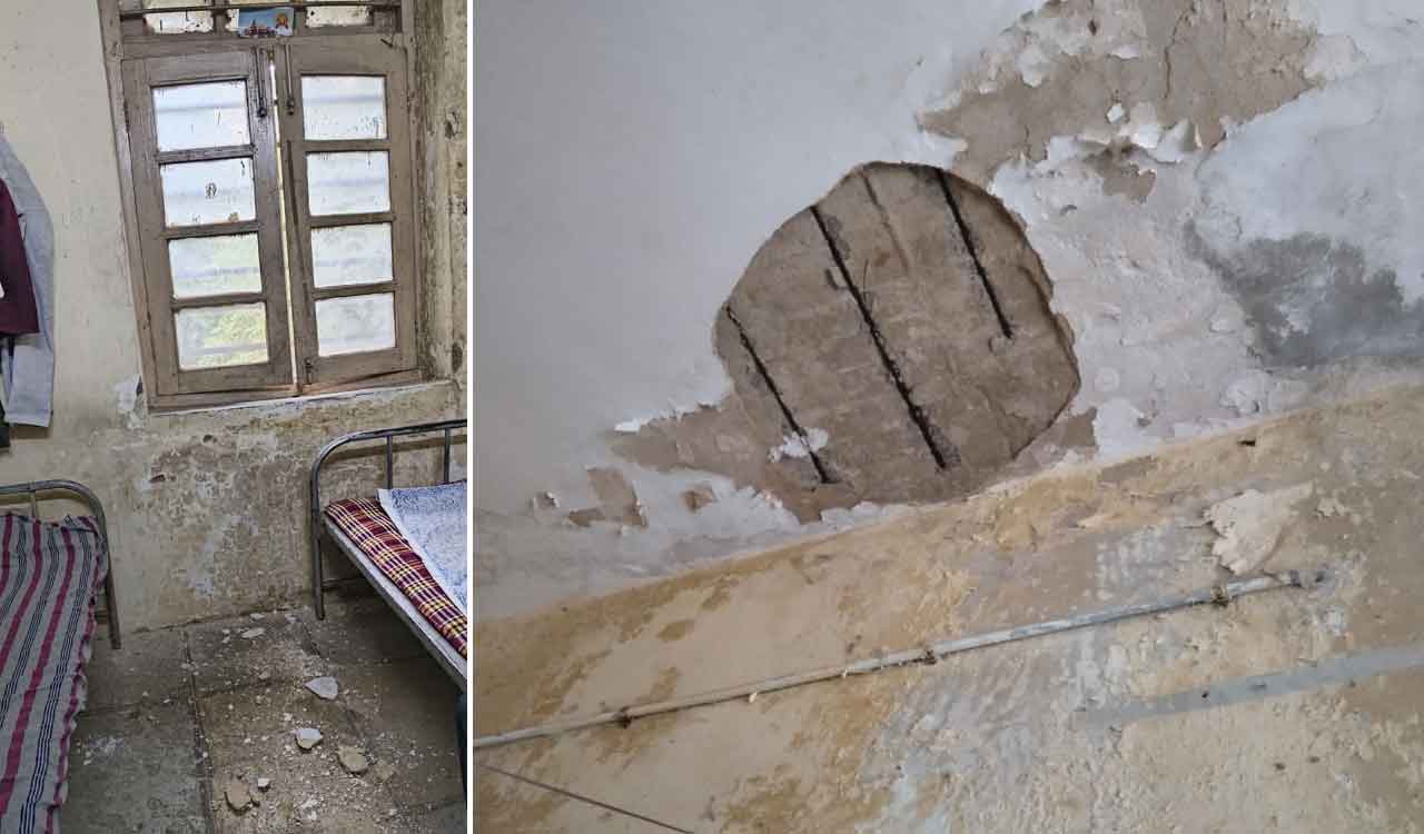 Hyderabad: Student injured in ceiling collapse in Osmania University; Protests erupt on campus