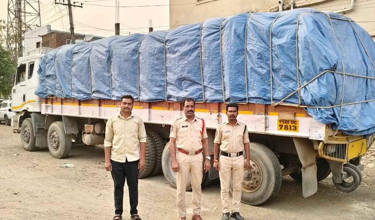 One arrested, two booked for smuggling 290 quintals of PDS rice in Telangana’s Adilabad