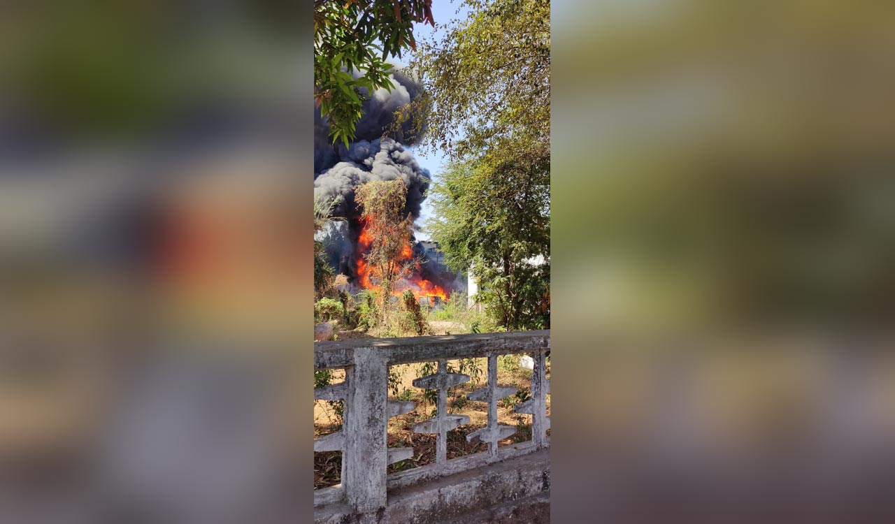 Plastic drums in defunct cement plant gutted in Mancherial