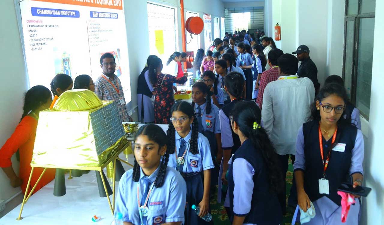 Telangana: Inspire India Science and Technical Expo held at Priyadarshini College for Women