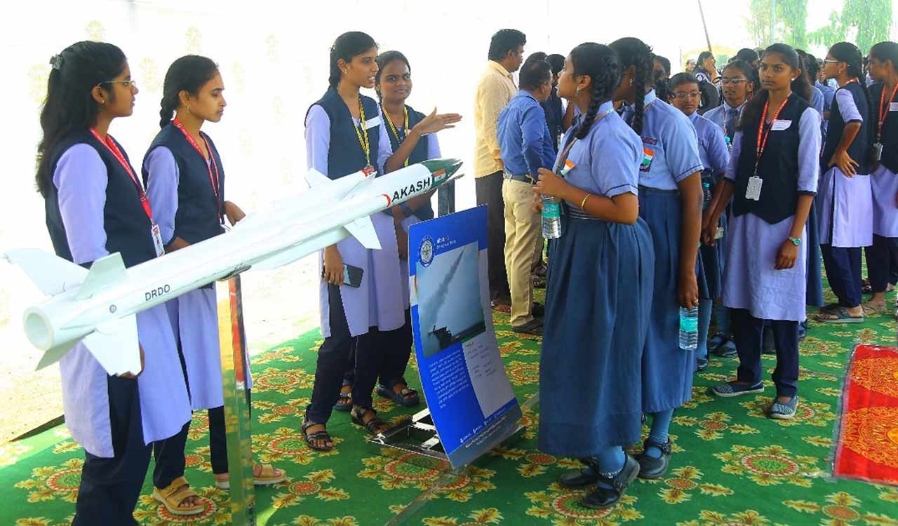 Telangana: Inspire India Science and Technical Expo held at Priyadarshini College for Women