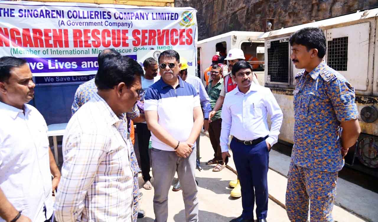 Srisailam Left Bank Canal tunnel rescue operations focus on draining out water from site
