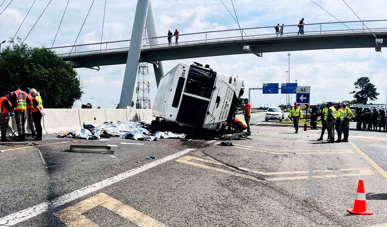 12 dead in bus crash on highway in South Africa
