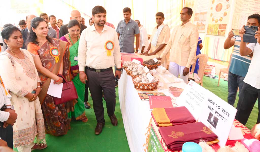 Tasar Resham Krishi mela organised in Mancherial