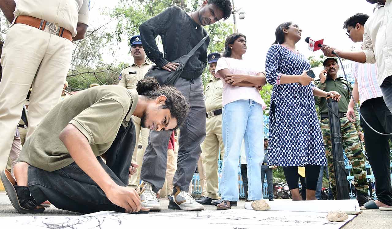 Protests by students of University of Hyderabad over 400 acres of land ignite national outcry