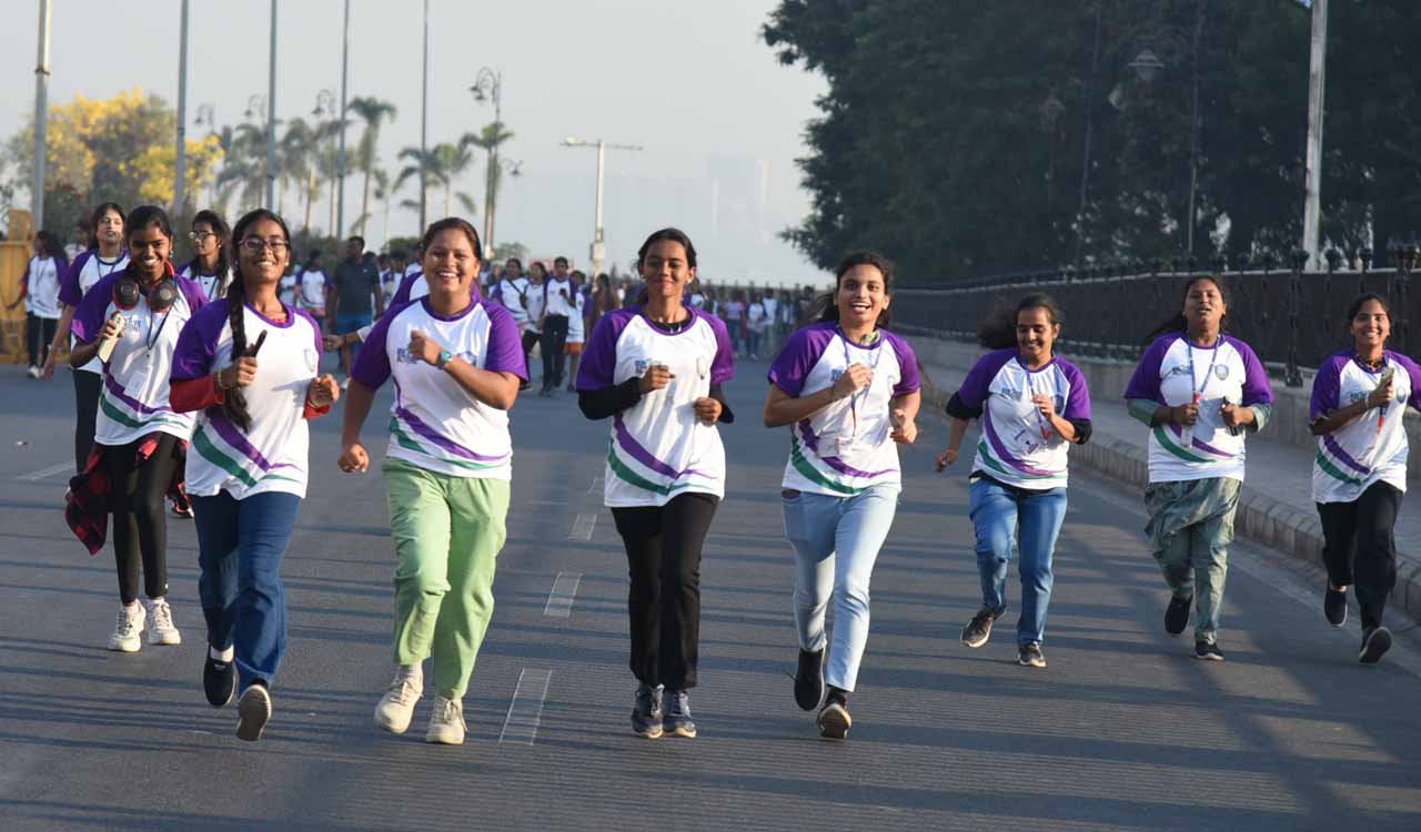 ‘Run for Action’ oragnised on occasion of Women’s Day in Hyderabad