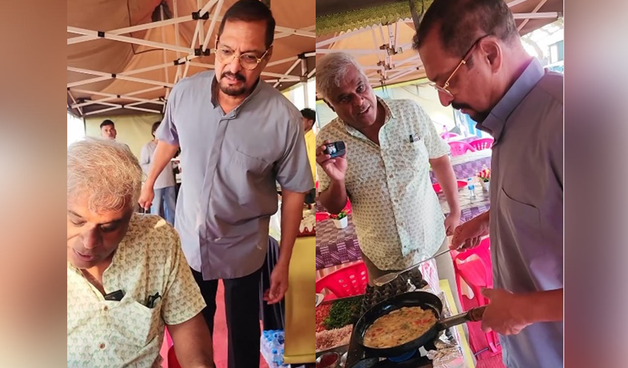 Nana Patekar teaches Ashish Vidyarthi how to flip an omelette
