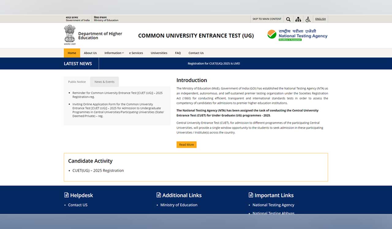 CUET UG 2025: Registration ends tonight; Payment option till Mar 23