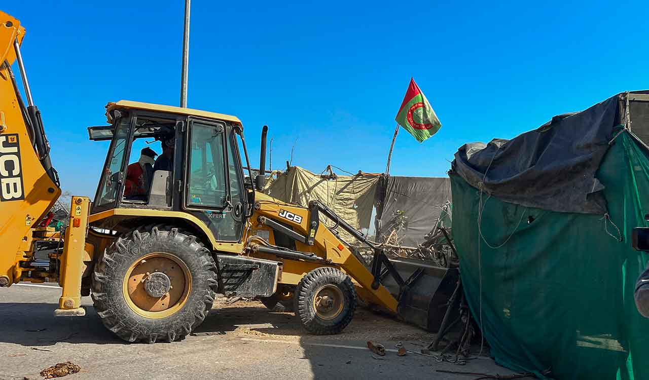 Haryana removes barricades erected to stop protesting Punjab farmers