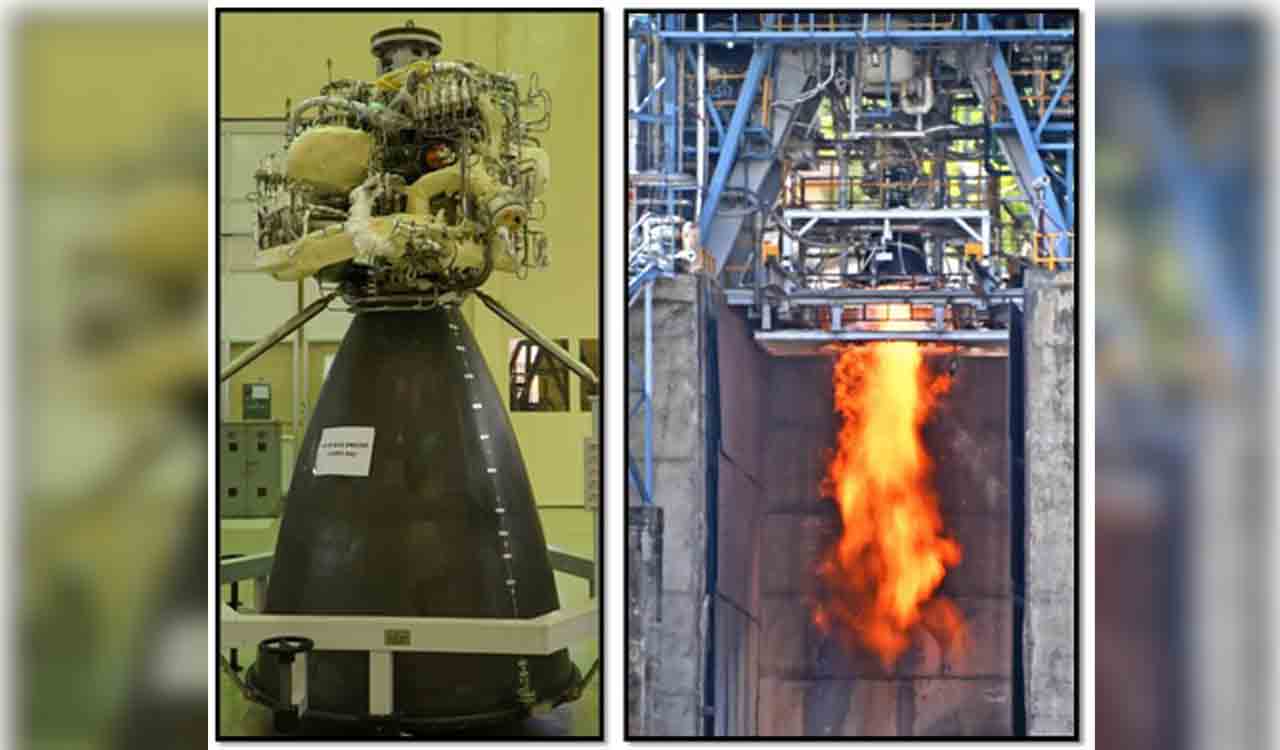 ISRO conducts flight acceptance hot test of Cryogenic Engine for LVM3-M6 Mission