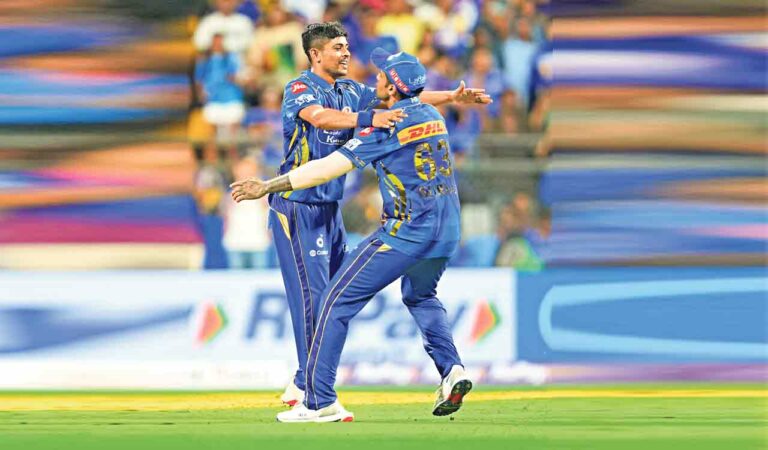 KKR surrenders to Mumbai after being restricted to season's low total of 116; MI's Ashwani debuts with a 4-wicket haul