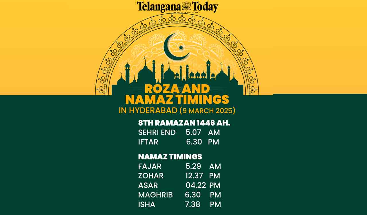 Namaz timings for March 9