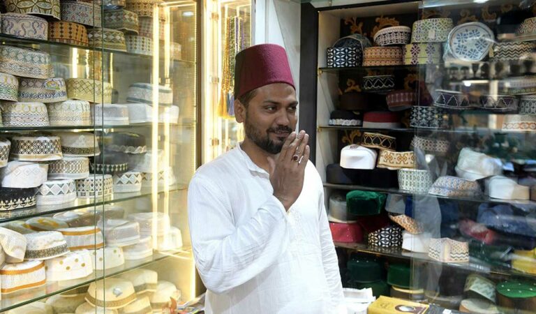 Varied colours and designs of caps, both locally manufactured and imported, are sold in the markets at Pathergatti, Charminar, Mallepally and Borabanda in the run up to Eid ul Fitr