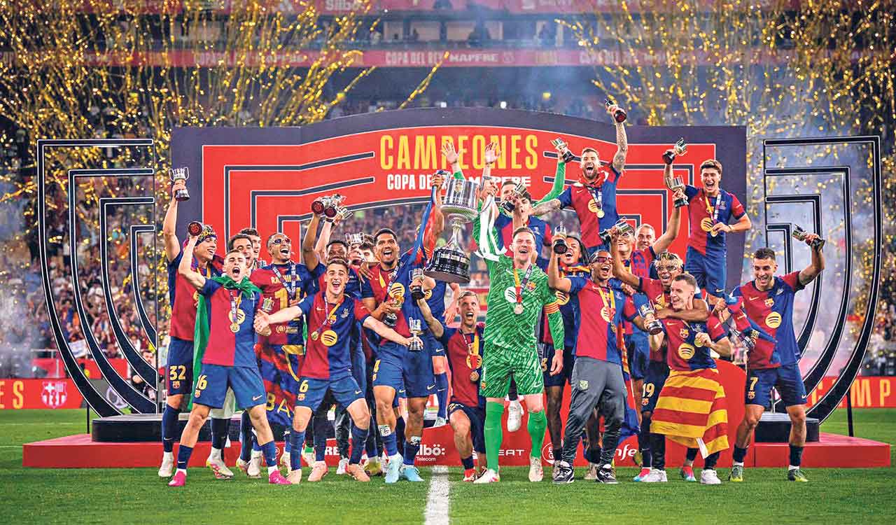 Barcelona crowned Kings of Copa, after beating Real Madrid 3-2 during extra time