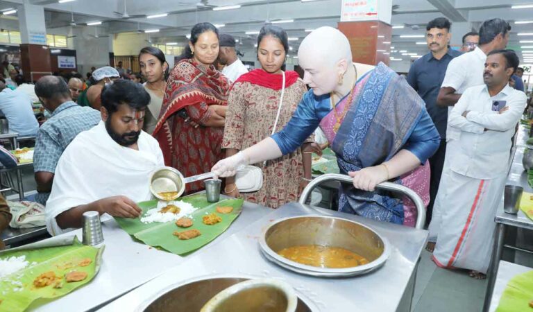 Pawan Kalyan's wife Anna Lezhneva offers prayers at Tirumala; donates Rs 17 lakh to temple trust