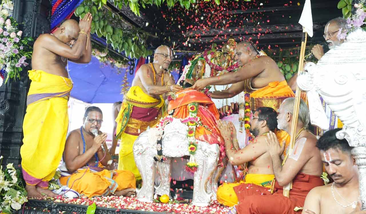 Thousands witness grand Seetha Rama Kalyanam at Bhadradri