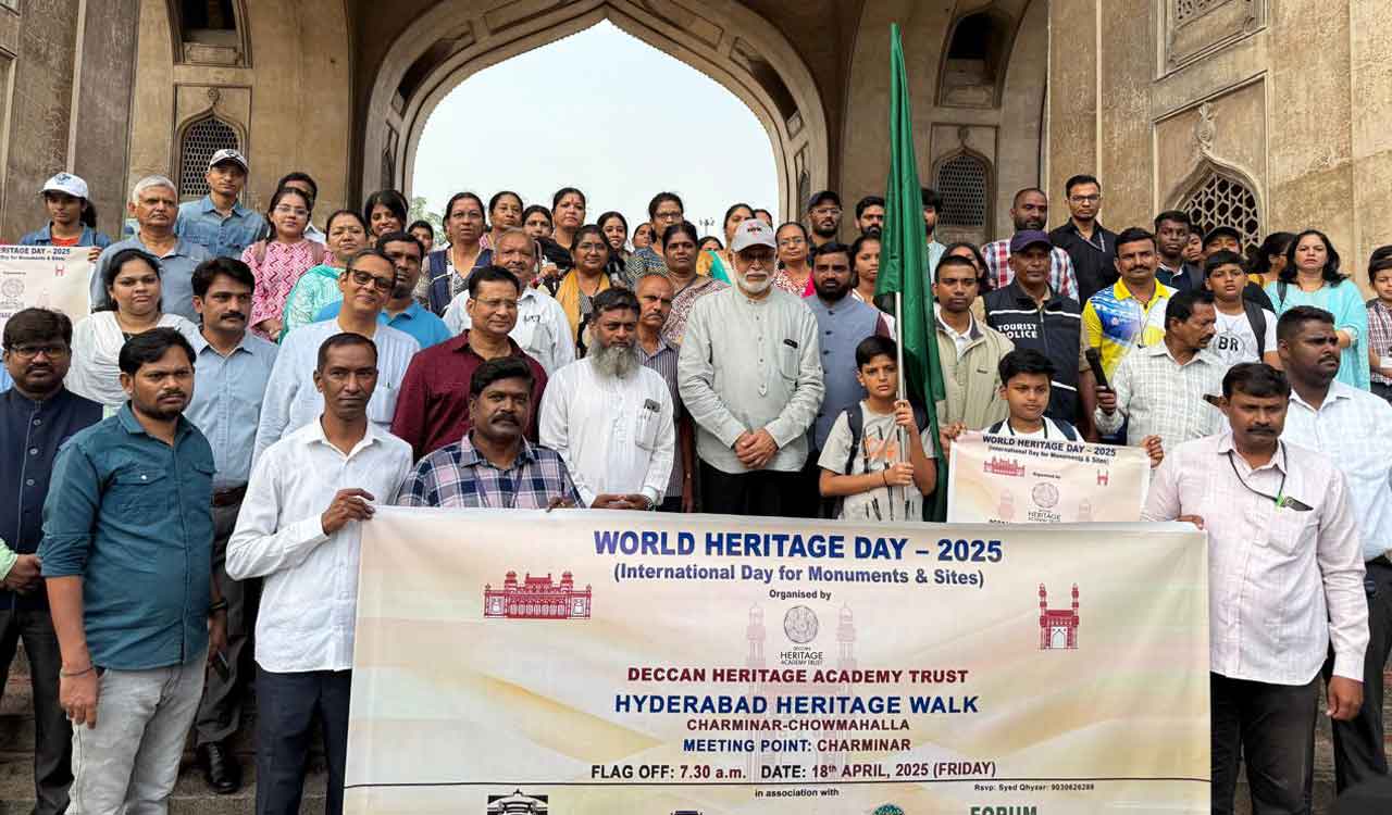 World Heritage Day 2025: Charminar-Chowmahalla Palace Heritage Walk organised