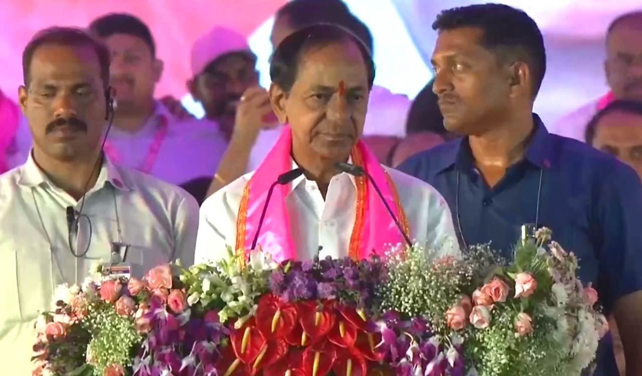 KCR starts Silver Jubilee meeting with homage to Pahalgam victims