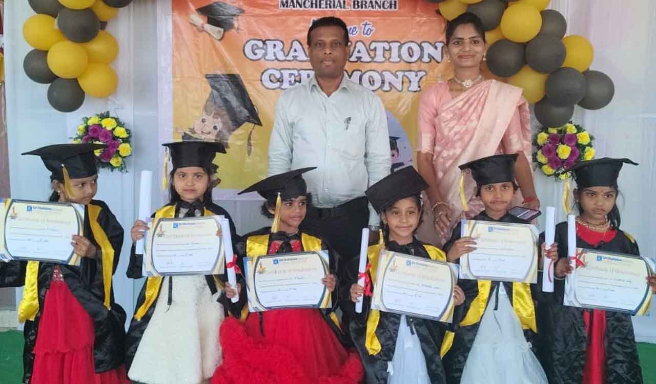 Telangana: Graduation Day celebrated in Mancherial school