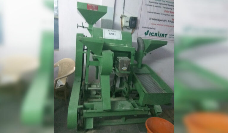 A dal processing mill in Wankidi mandal centre.