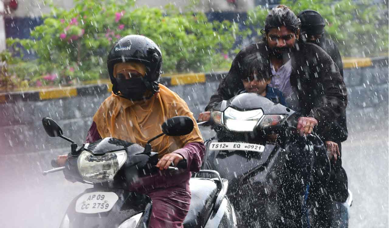 Brief spell of rain lashes several parts of Hyderabad on Tuesday