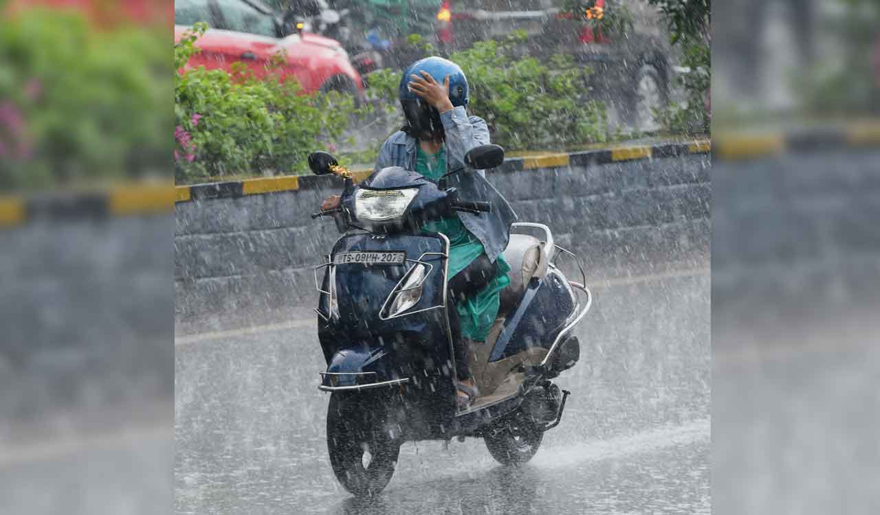 Brief spell of rain lashes several parts of Hyderabad on Tuesday