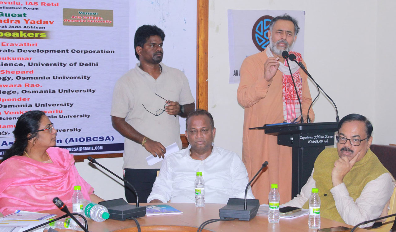 Seminar on Caste Census, Reservations and social justice held at OU by AIOBCSA