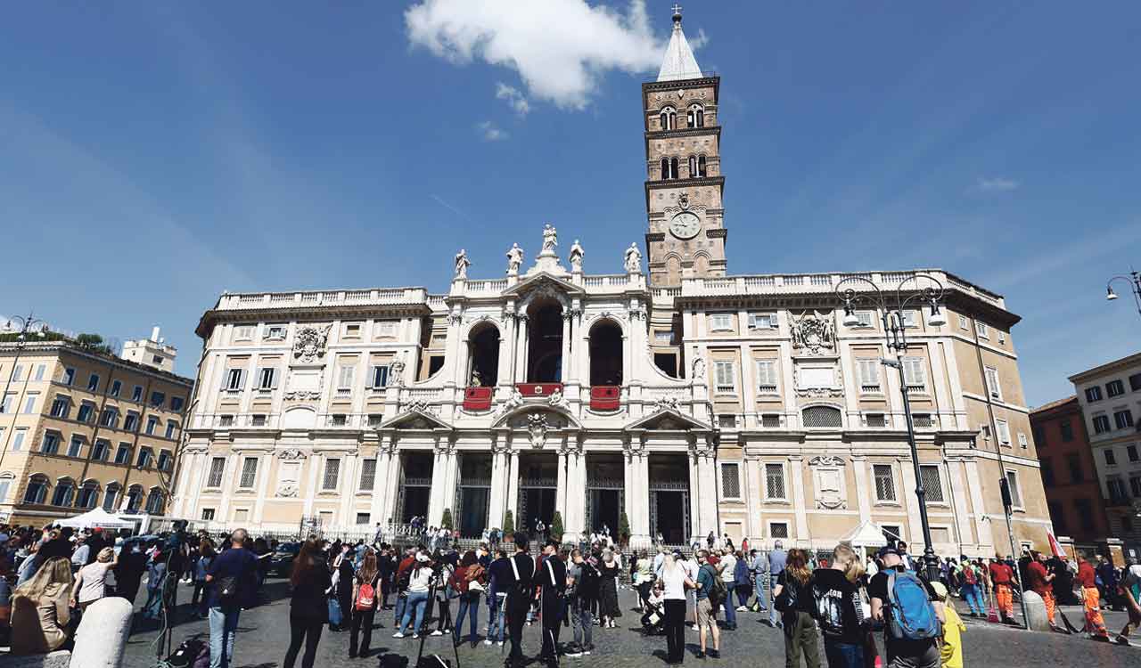 Catholic faithful pay respects to Pope Francis as his tomb opens to public in Rome basilica