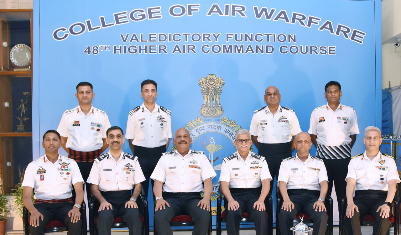College of Air Warfare, Secunderabad conducts valedictory function for 48th Higher Air Command Course