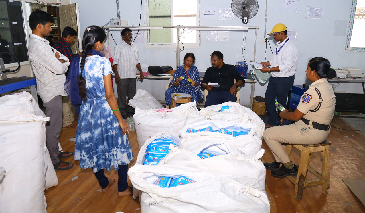 BIS Hyderabad raids centre supplying sanitary pads without ISI mark