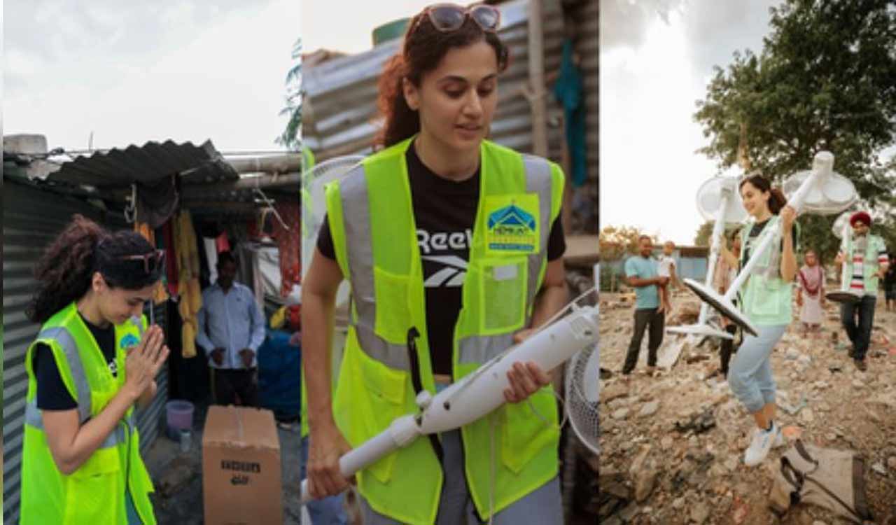 Taapsee Pannu donates cooling equipment to slum areas, calls initiative ‘deeply moving’