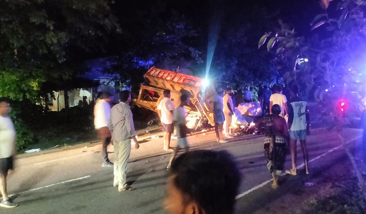 Telangana: Two devotees killed, 20 injured after sand truck hits tractor trolley in Mulugu