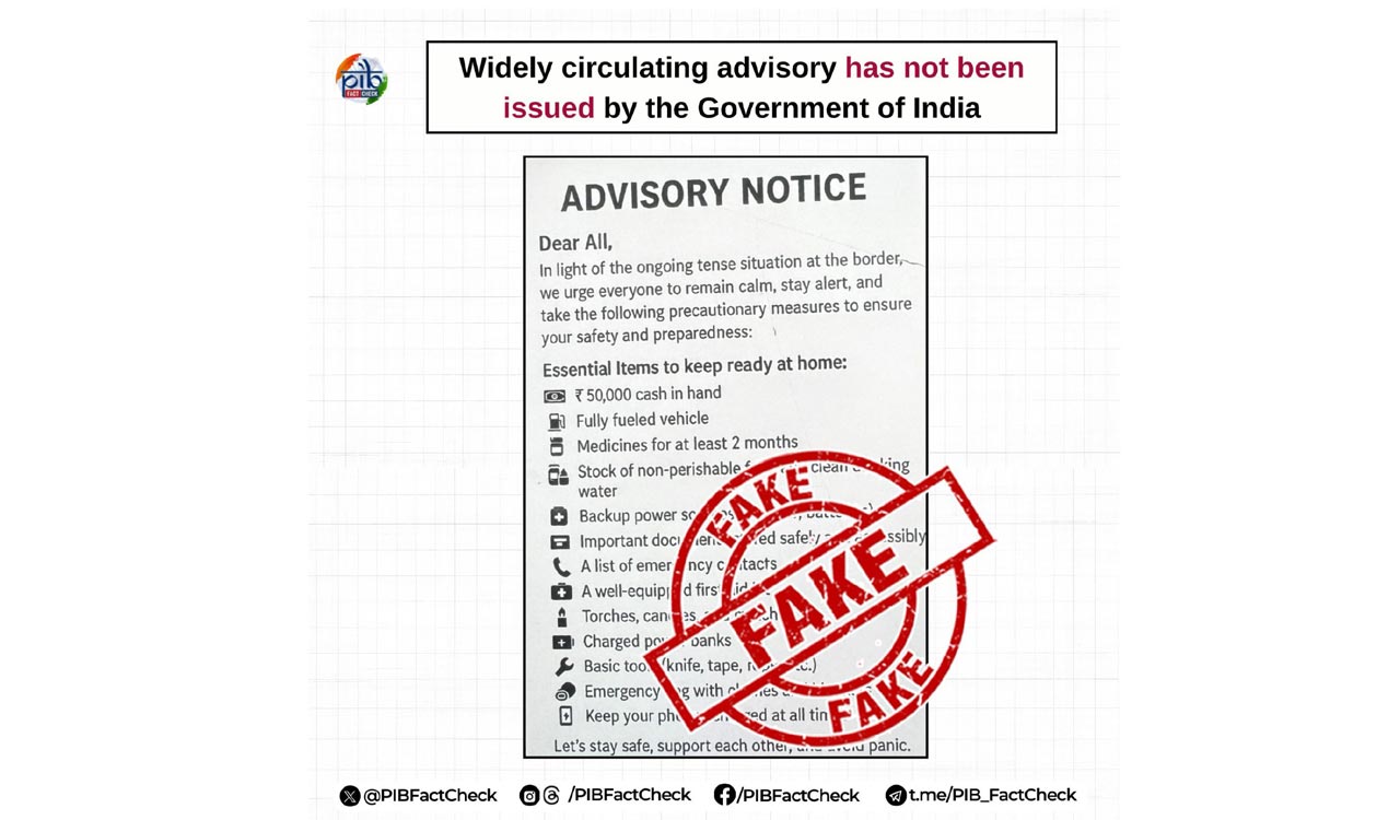 PIB flags fake advisory amid aftermath of ‘Operation Sindoor’, urges citizens to rely on official sources