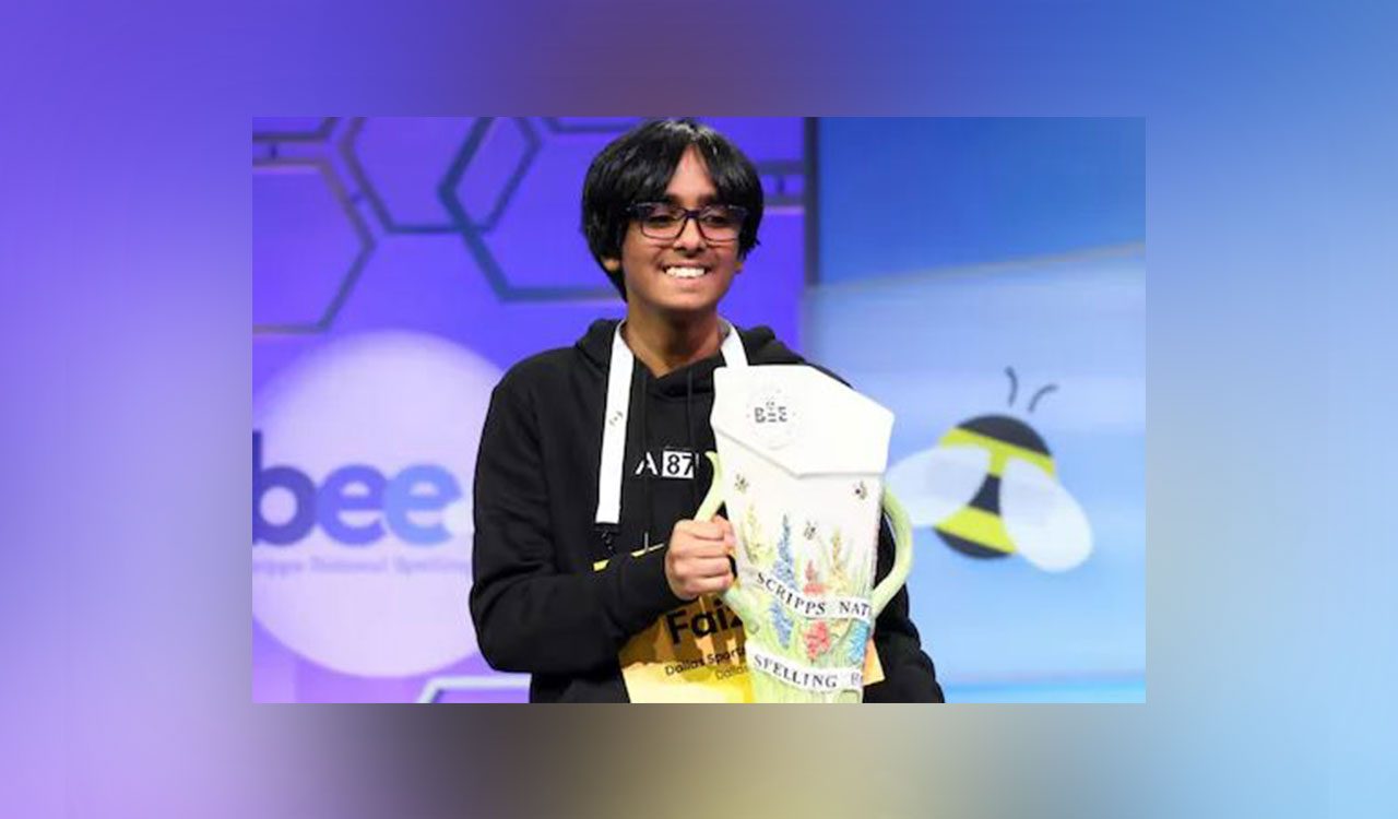 Faizan Zaki, Indian-American with roots in Hyderabad, wins 2025 Spelling Bee
