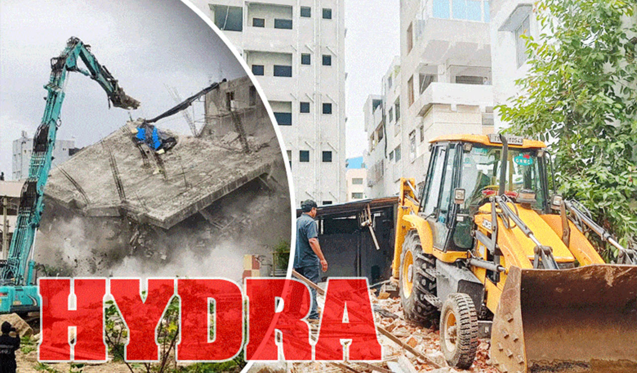 Hyderabad: Illegal structures razed down in Miyapur
