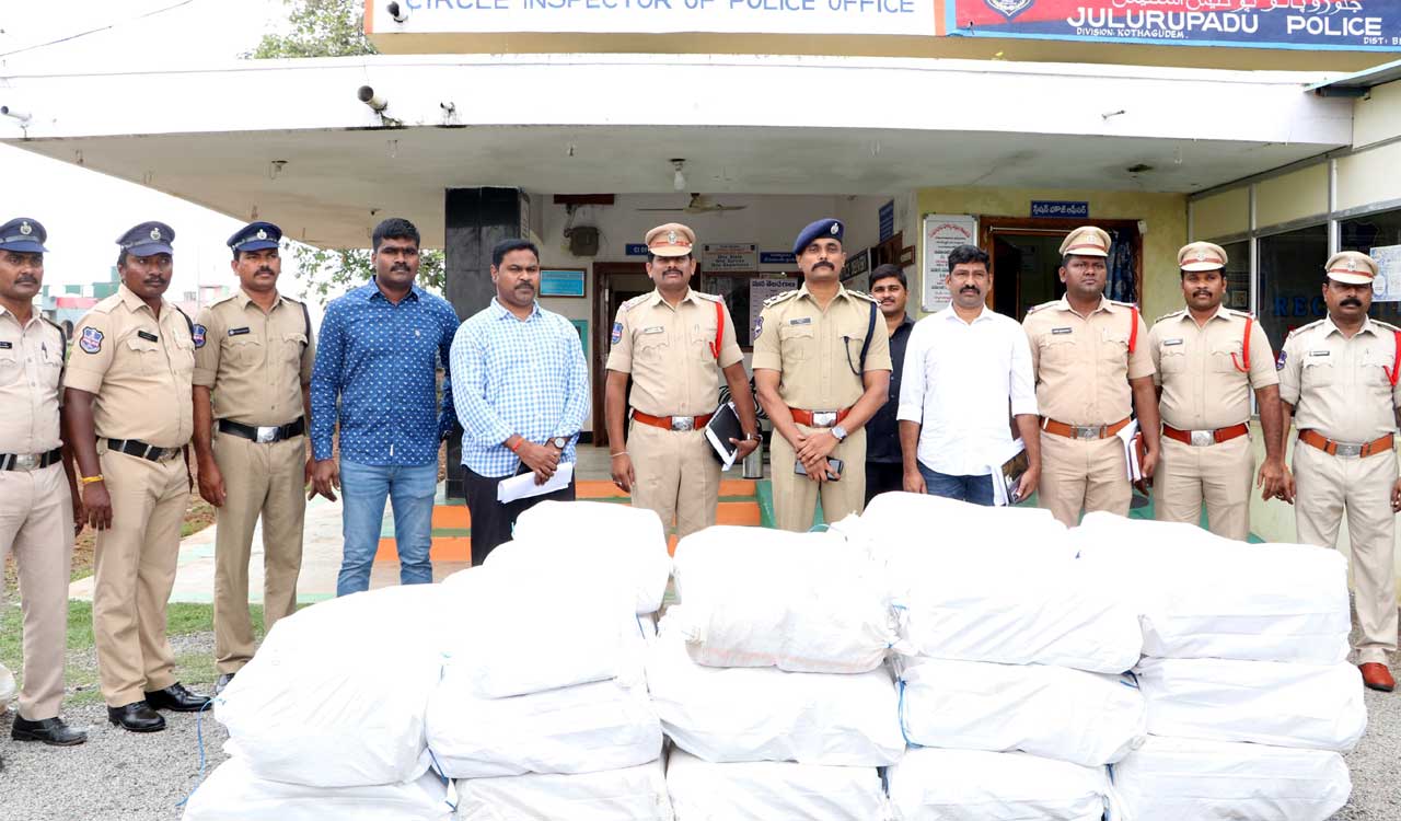 Kothagudem police seizes ganja worth Rs 4.15 crore, two held