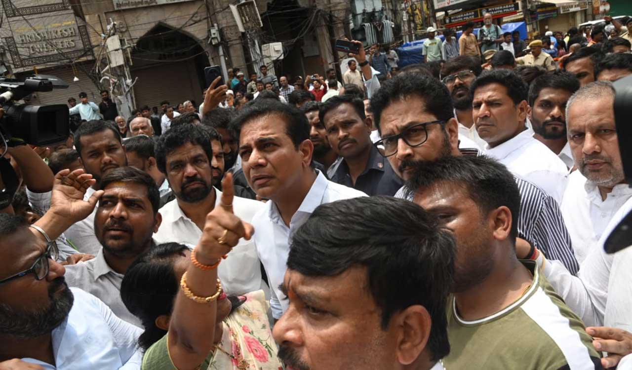 KTR questions Govt lapses in Gulzar Houz tragedy; demands Rs 25 lakh ex gratia