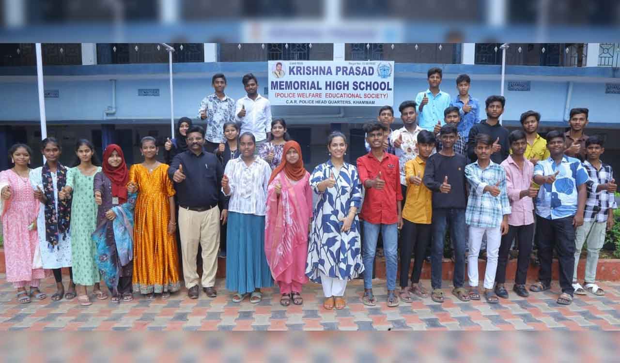 SSC exam results 2025: Cent percent pass rate in Khammam’s Police Welfare High School