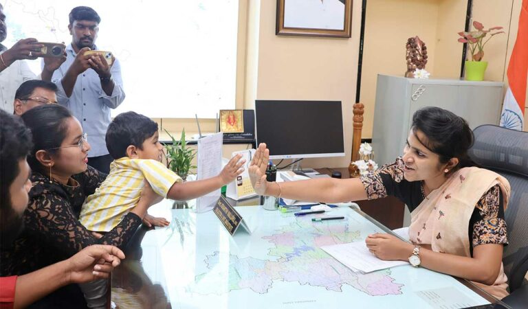 Impressed Collector meets wonder toddler Rudransh, heaps praises for his achievments