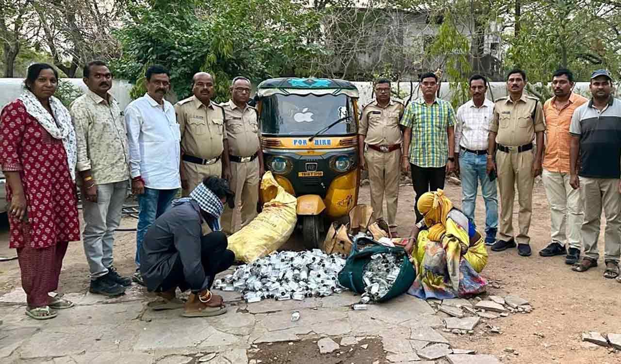 Man, woman held for smuggling illicit liquor from Maharashtra, in Adilabad