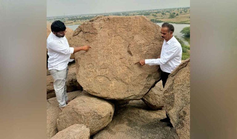 Prehistoric rock art found in Telangana's Nalgonda