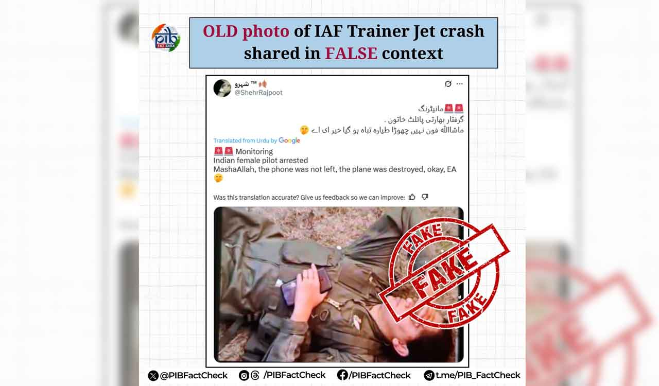 Fact check: PIB debunks fake news about Indian Female Pilot being captured by Pakistan