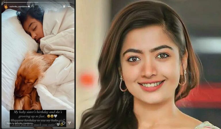 entertainment rashmika pens sweet birthday note for baby sister shes growing up so fast