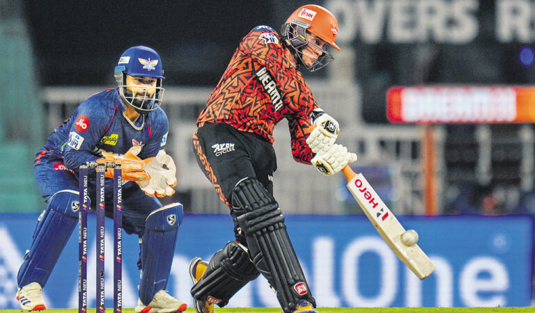 sports lucknow out of play offs race as sunrisers hyderabad secure six wicket win