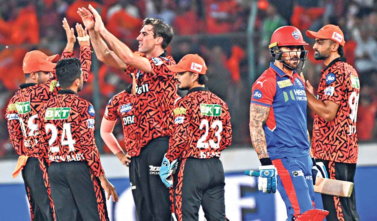 Watch: Sunrisers restrict Delhi to 133 in 20 overs, rain delays start of SRH innings